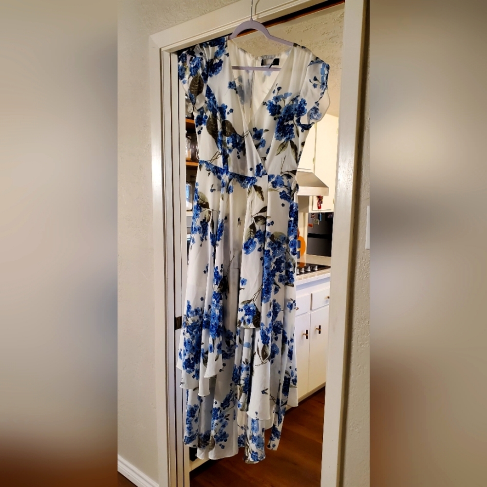 Lulus Blue Floral Dress